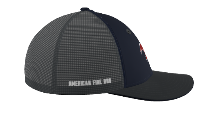 Champro American Fire BBQ Flex Fit Flame Hat / Navy/Heather Grey