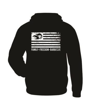 American Fire BBQ Flag Hoodie