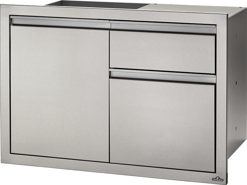 Napoleon 36" X 24" Single Door & Waste Bin Drawer, Stainless Steel