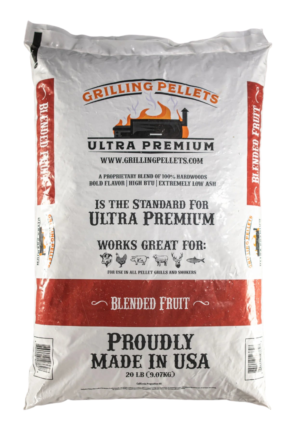 Grilling Pellets Ultra Premium Blended Fruit Pellet - Made in USA