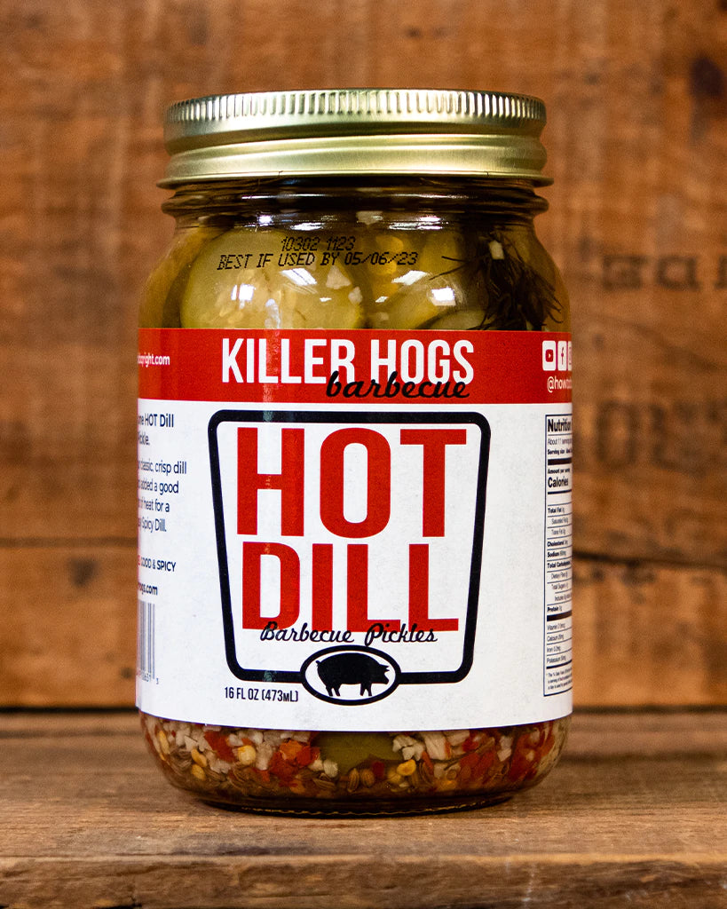 Killer Hogs Barbecue Hot Dill Pickles