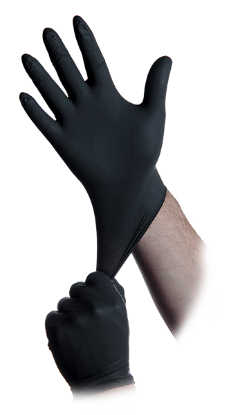 InTouch Black Nitrile Gloves, view 2