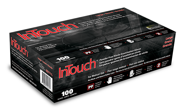 InTouch Black Nitrile Gloves