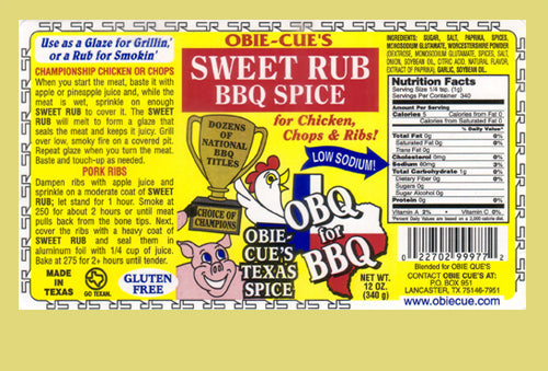 Obie Cue’s Sweet Rub BBQ Spice